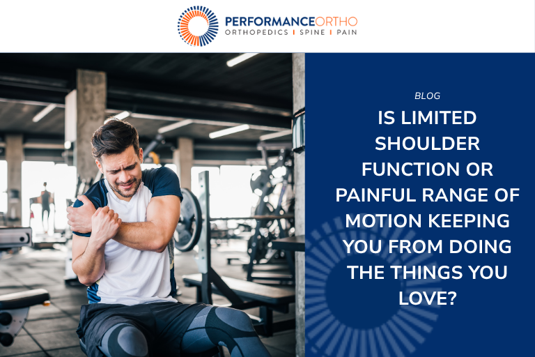 Is limited shoulder function or painful range of motion keeping you from doing the things you love